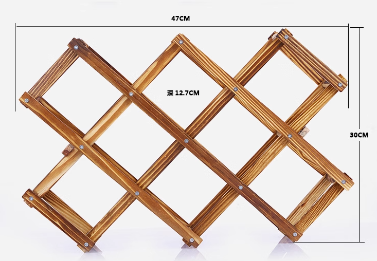Folding Wine Rack for Red Wine and Grapes