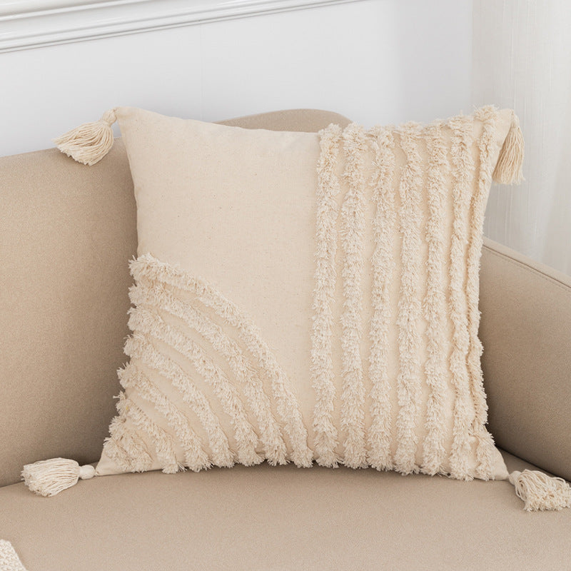 Fringed Decorative Pillowcase for Sofa