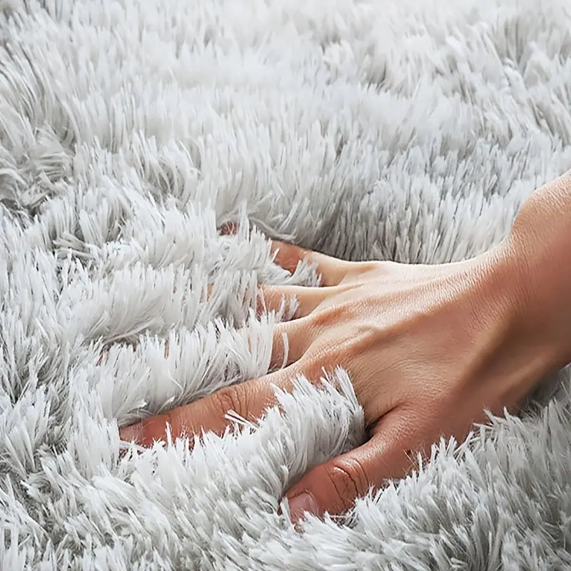 Gradient Round Floor Mat - Soft Plush Rug for Home
